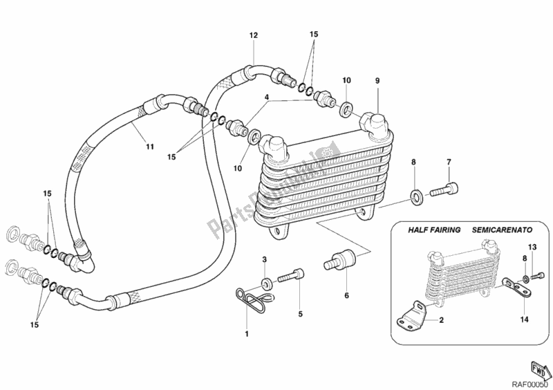 Todas las partes para Enfriador De Aceite de Ducati Supersport 750 SS 2002